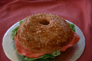 bagel and lox cake