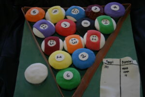 billiard ball cupcakes