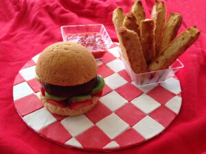 burger cake
