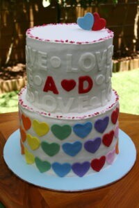 love love engagement cake