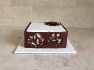 chocolate stencil cake