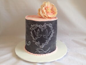 chalkboard birds engagement cake Jerusalem