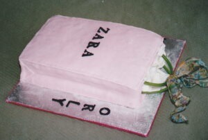 shopping bag cake