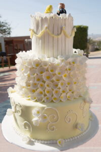 floral wedding cake