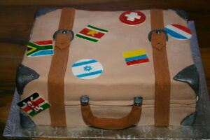 suitcase cake