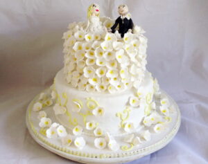 frangipani wedding cake