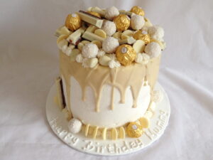 white chocolate drip cake Jerusalem