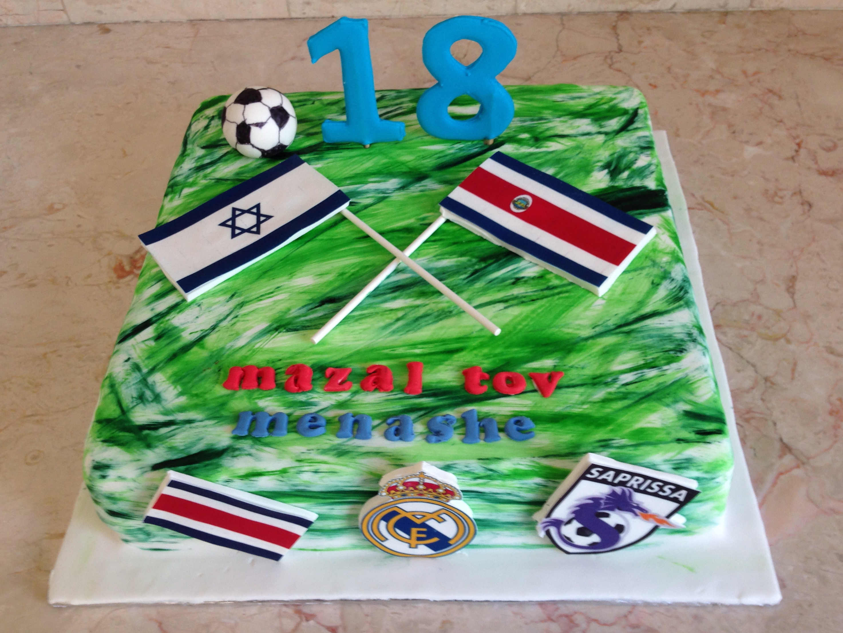 costa rica football cake Jerusalem