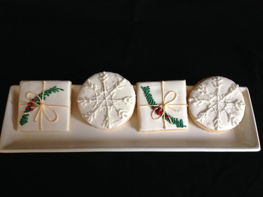 snowflake and pine cookies Jerusalem